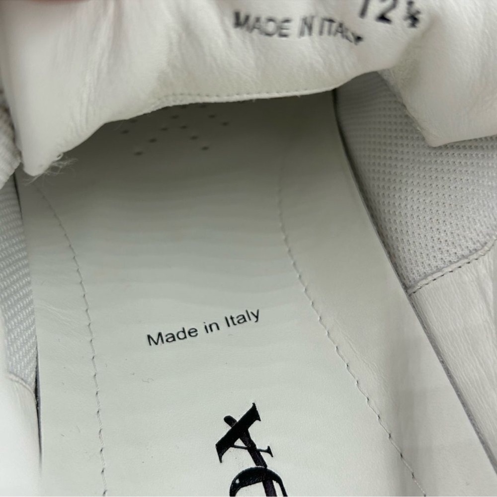 Men’s Prada downtown leather logo sneakers size 12.5 made in Italy - Picture 9 of 9